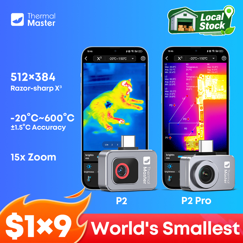 Infiray P2 Pro Macro Lens - Caméra thermique P2//P2Pro Détection de chaleur