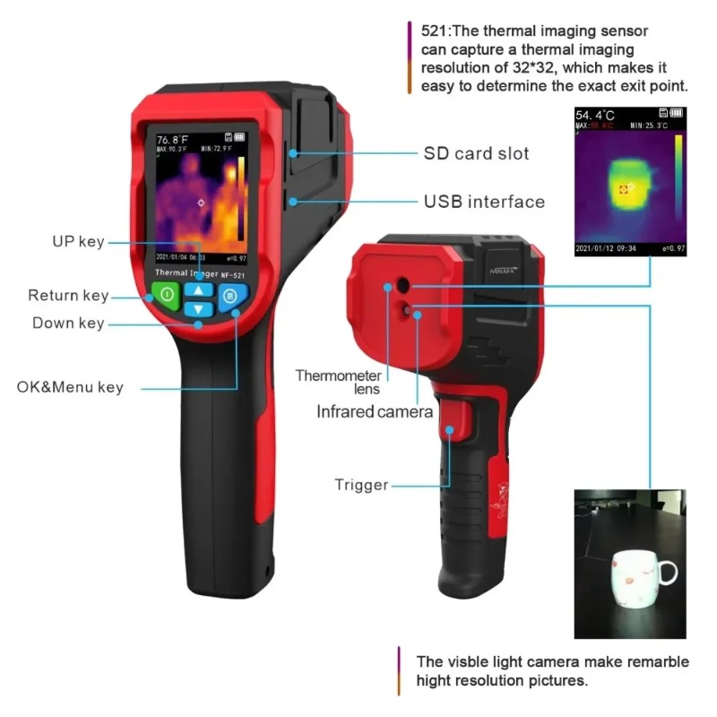 Caméra thermique infrarouge po - Nf 521 Thermal Imaging Camera avis et prix