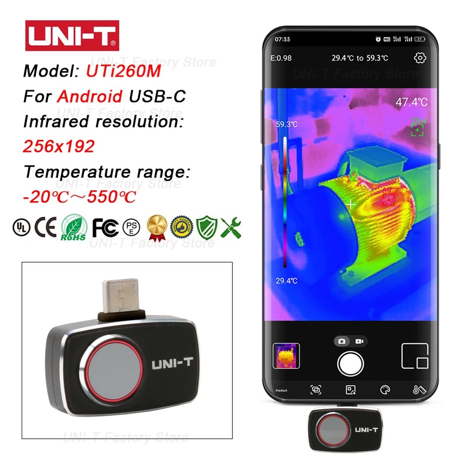 Caméra thermique infrarouge UN - Thermal Imaging Camera 256X192 avis et prix